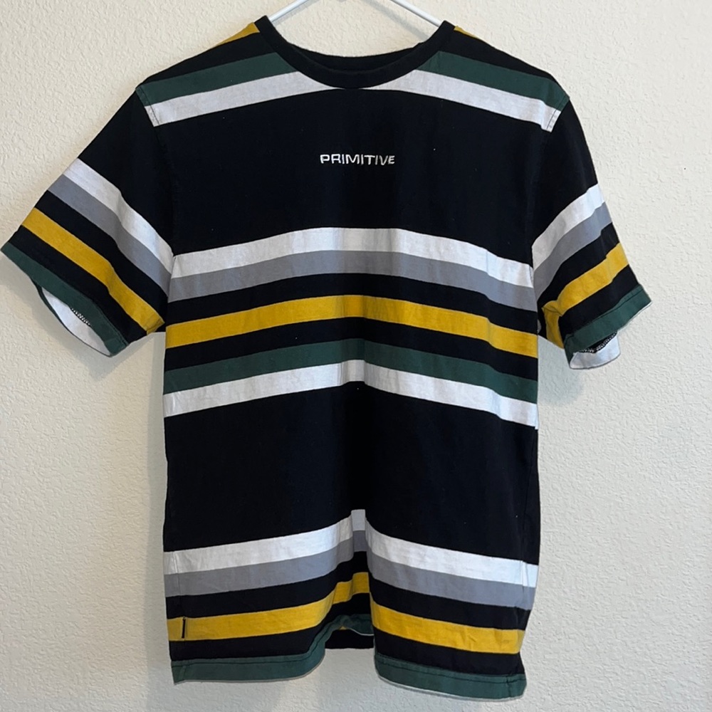 BLACK, YELLOW, GREEN PRIMITIVE T-SHIRT